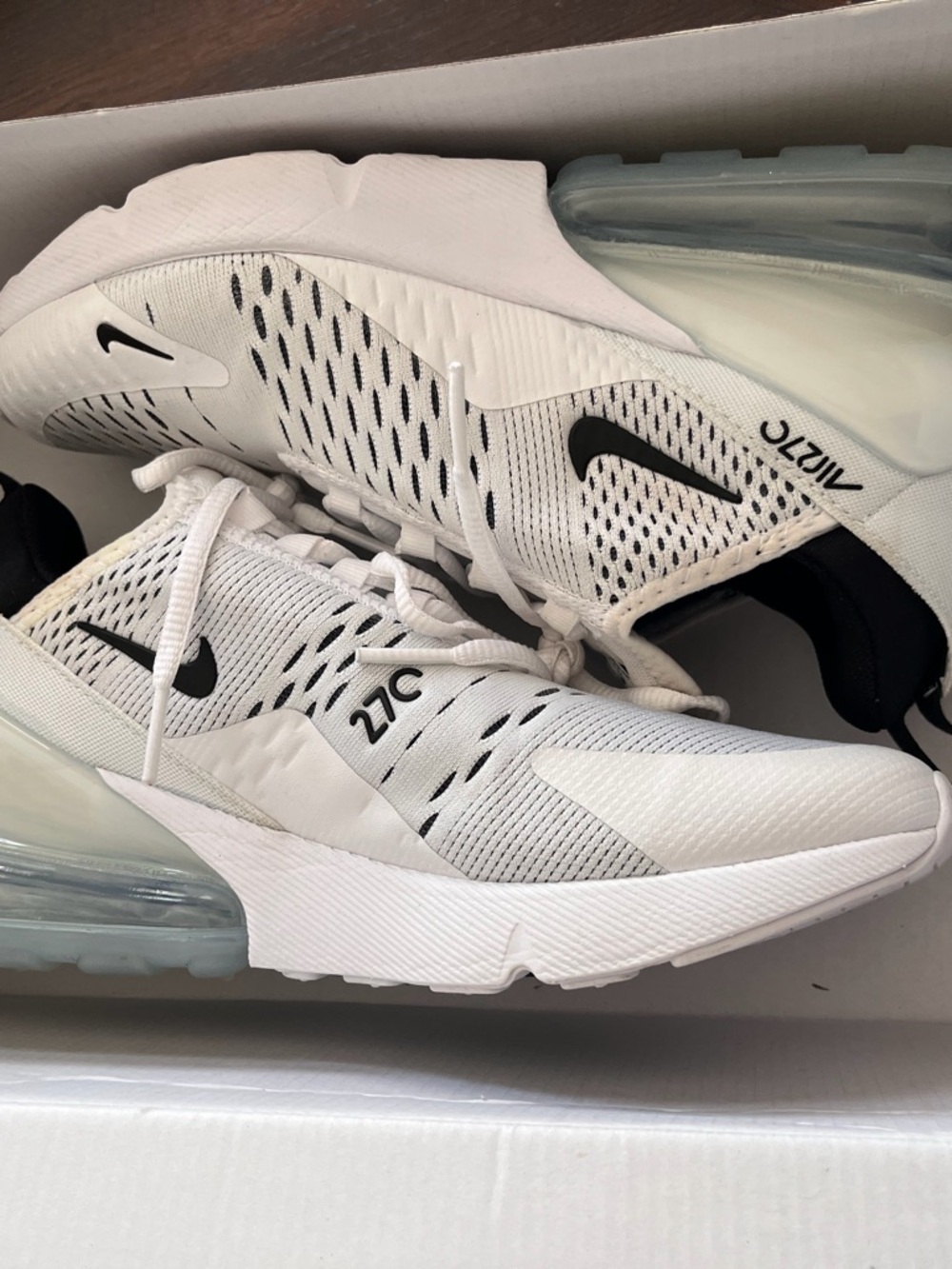 Nike Air Max 270 White with Black Accents